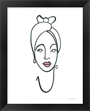 Framed Beauty I Pink Lips Print