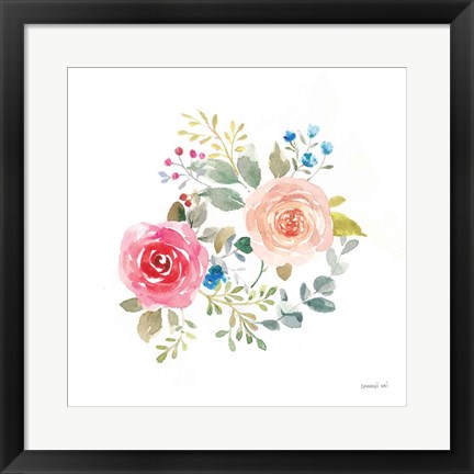 Framed Lush Roses V Print