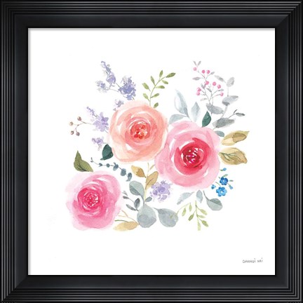 Framed Lush Roses IV Print