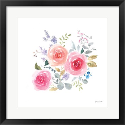 Framed Lush Roses IV Print