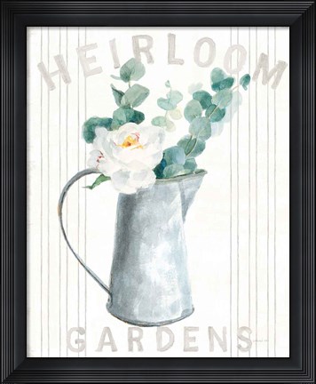 Framed Floursack Home V Cottage Print