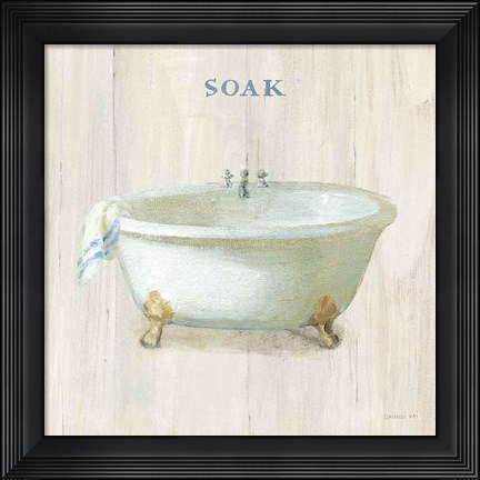Framed Farmhouse Bathtub Soak Print