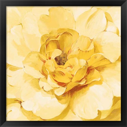 Framed Yellow Peony Print