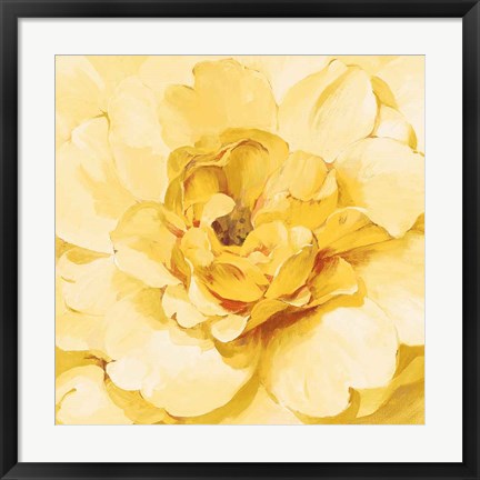 Framed Yellow Peony Print