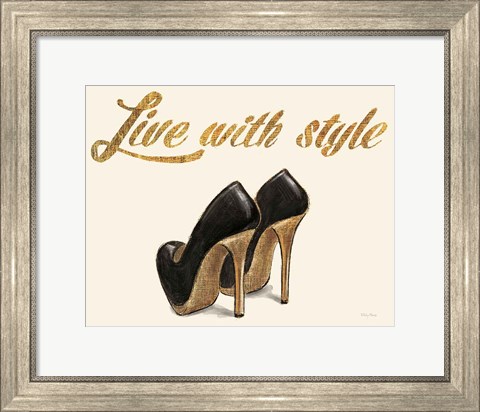 Framed Shoe Festish Live with Style Clean Print