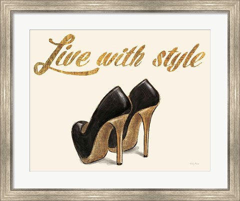 Framed Shoe Festish Live with Style Clean Print