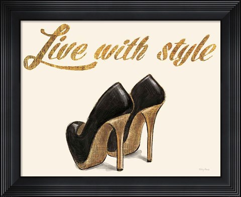 Framed Shoe Festish Live with Style Clean Print