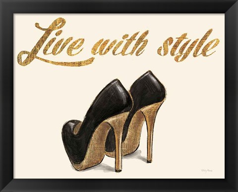 Framed Shoe Festish Live with Style Clean Print