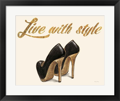 Framed Shoe Festish Live with Style Clean Print