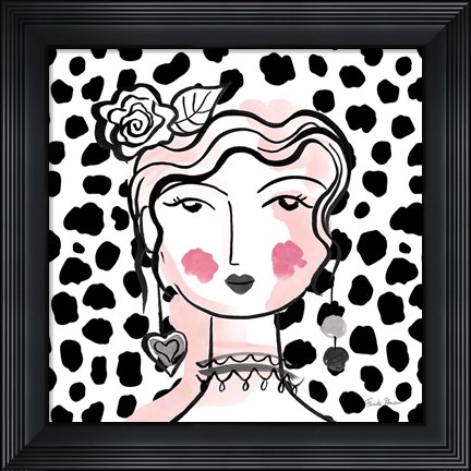 Framed Pretty Faces II Pink Print