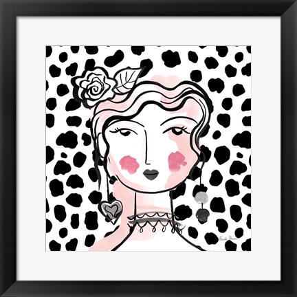 Framed Pretty Faces II Pink Print