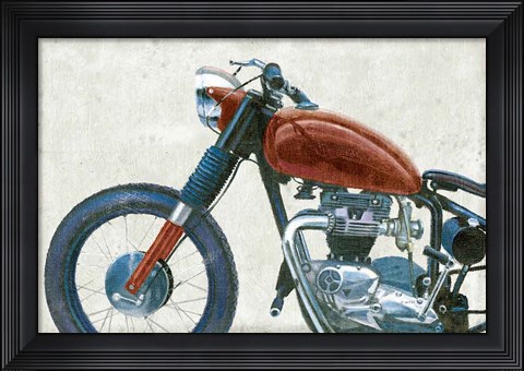 Framed Lets Roll III Grunge Crop Print