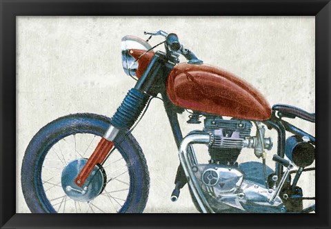 Framed Lets Roll III Grunge Crop Print