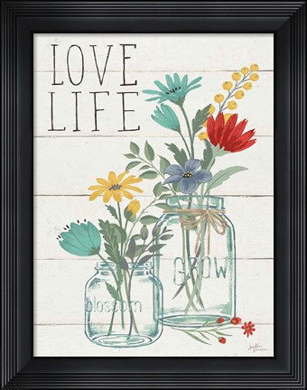 Framed Blooming Thoughts X Wall Hanging Print