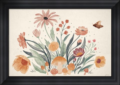 Framed Cottage Botanical I Print