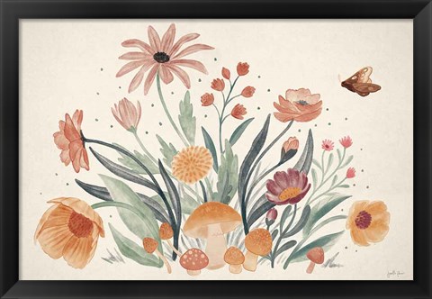 Framed Cottage Botanical I Print