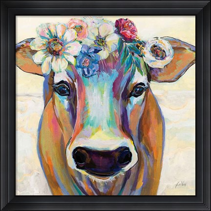 Framed Beau with Flowers Print