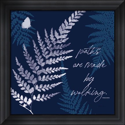 Framed Dark True Blue III Print