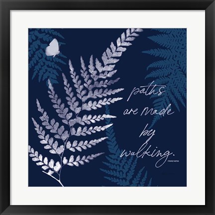 Framed Dark True Blue III Print