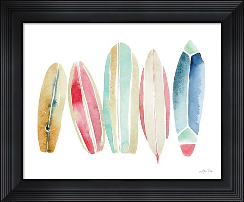 Framed Surfboards in a Row Print
