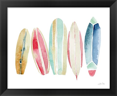 Framed Surfboards in a Row Print