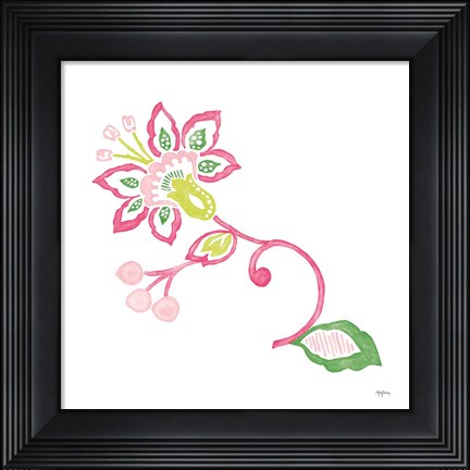 Framed Everyday Chinoiserie Flower II Print