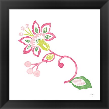 Framed Everyday Chinoiserie Flower II Print