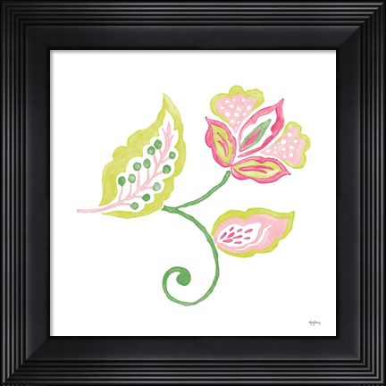 Framed Everyday Chinoiserie Flower I Print