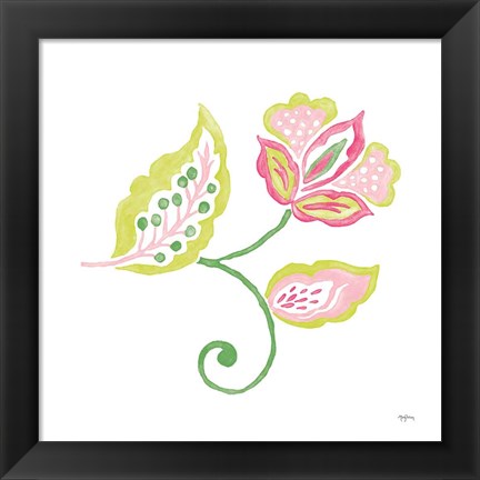 Framed Everyday Chinoiserie Flower I Print