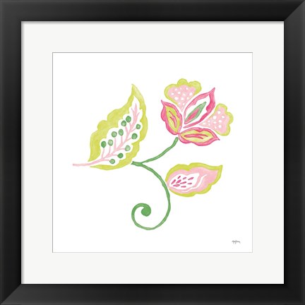 Framed Everyday Chinoiserie Flower I Print