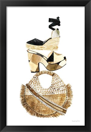 Framed Beach Glam II Print