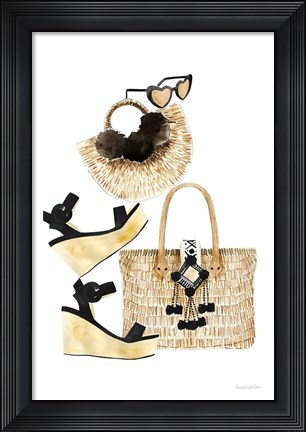 Framed Beach Glam I Print