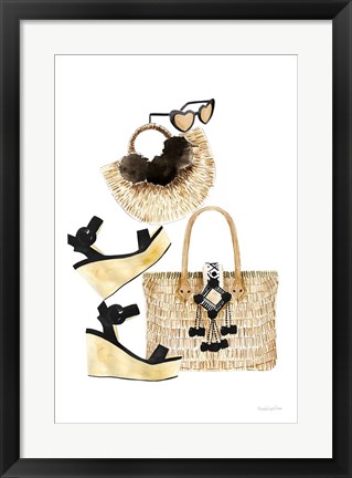 Framed Beach Glam I Print