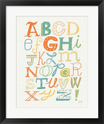 Framed Funky Letters Bright Print