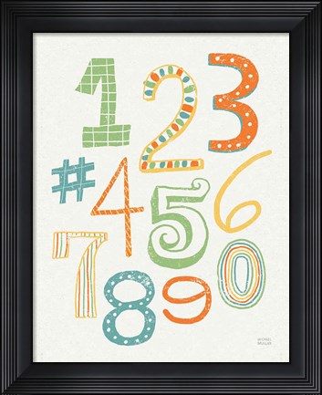 Framed Funky Letters Bright Print