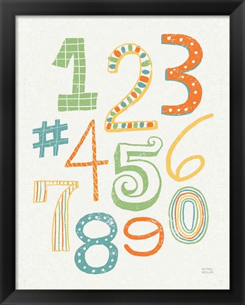 Framed Funky Letters Bright Print