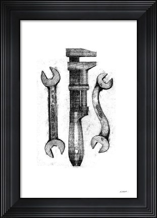 Framed Wrenches Print