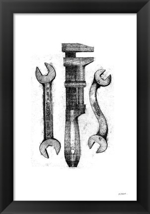 Framed Wrenches Print