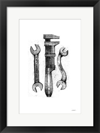 Framed Wrenches Print