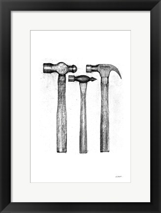 Framed Hammers Print