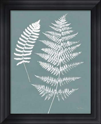 Framed Nature by the Lake Ferns V Gray Mist Crop Print