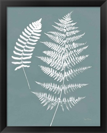 Framed Nature by the Lake Ferns V Gray Mist Crop Print