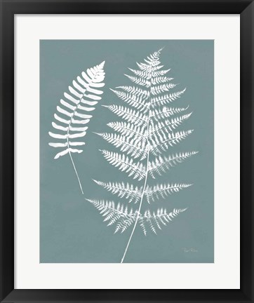 Framed Nature by the Lake Ferns V Gray Mist Crop Print