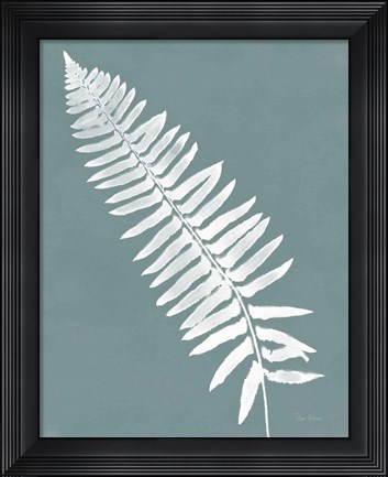 Framed Nature by the Lake Ferns IV Gray Mist Crop Print