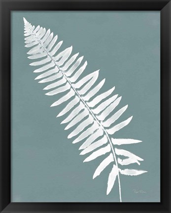 Framed Nature by the Lake Ferns IV Gray Mist Crop Print