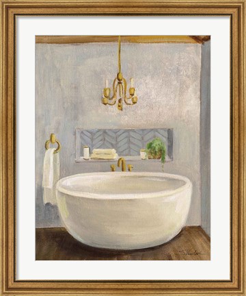 Framed Attic Bathroom II Crop Print