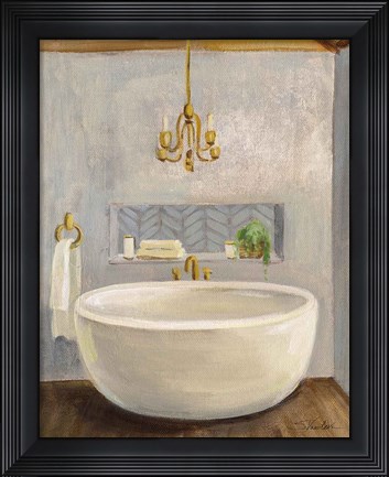 Framed Attic Bathroom II Crop Print