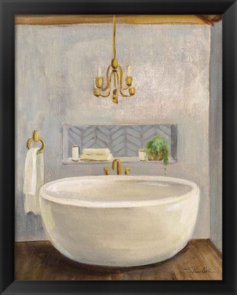 Framed Attic Bathroom II Crop Print