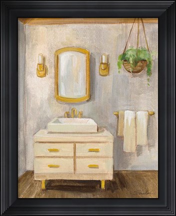 Framed Attic Bathroom I Crop Print