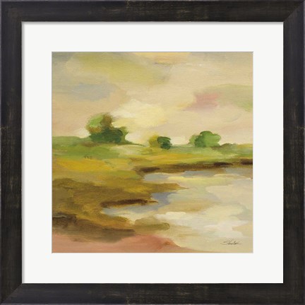 Framed Chartreuse Fields II Print